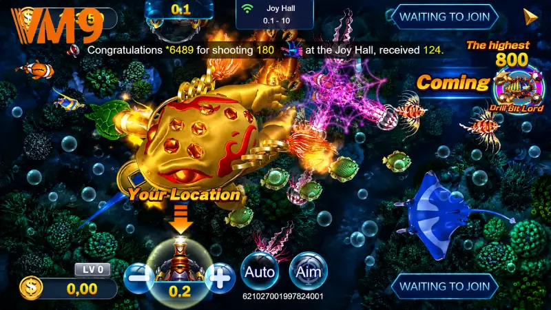 Normal Fish Multiplier Paytable at Fishing VM9